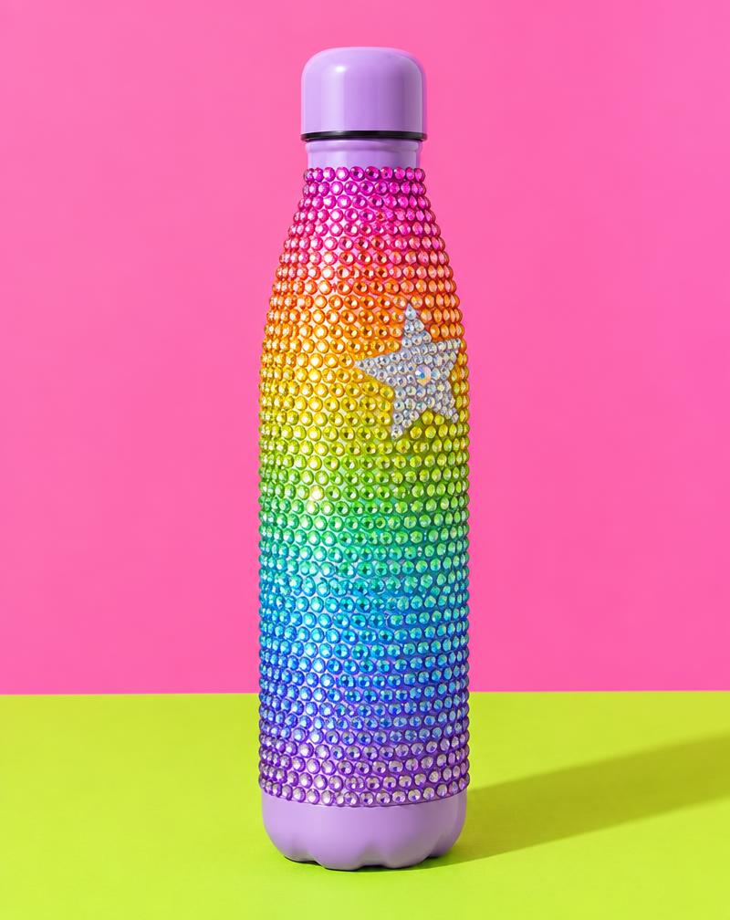 Fles bedazzled met Zirevi steentjes